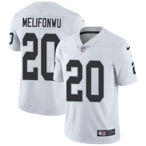 Nike Raiders #20 Obi Melifonwu White Men's Stitched NFL Vapor Untouchable Limited Jersey Nike Raiders #20 Obi Melifonwu White Men's Stitched NFL Vapor Untouchable Limited Jersey