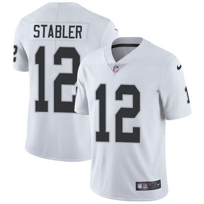 Nike Raiders #12 Kenny Stabler White Men's Stitched NFL Vapor Untouchable Limited Jersey Nike Raiders #12 Kenny Stabler White Men's Stitched NFL Vapor Untouchable Limited Jersey