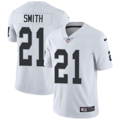 Nike Raiders #21 Sean Smith White Men's Stitched NFL Vapor Untouchable Limited Jersey Nike Raiders #21 Sean Smith White Men's Stitched NFL Vapor Untouchable Limited Jersey
