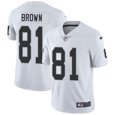 Nike Raiders #81 Tim Brown White Men's Stitched NFL Vapor Untouchable Limited Jersey Nike Raiders #81 Tim Brown White Men's Stitched NFL Vapor Untouchable Limited Jersey