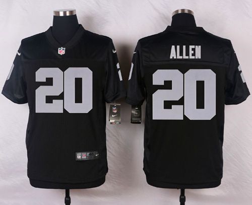 Nike Raiders #20 Allen Black Men's Stitched NFL Elite Drift Fashion Jersey Nike Raiders #20 Allen Black Men's Stitched NFL Elite Drift Fashion Jersey