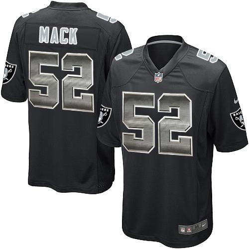 Nike Raiders #52 Khalil Mack Black Team Color Men's Stitched NFL Limited Strobe Jersey Nike Raiders #52 Khalil Mack Black Team Color Men's Stitched NFL Limited Strobe Jersey