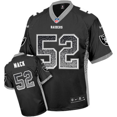 Nike Raiders #52 Khalil Mack Black Men's Stitched NFL Elite Drift Fashion Jersey Nike Raiders #52 Khalil Mack Black Men's Stitched NFL Elite Drift Fashion Jersey