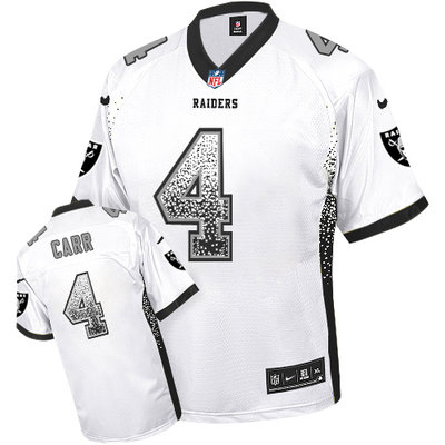 Nike Raiders #4 Derek Carr White Men's Stitched NFL Elite Drift Fashion Jersey Nike Raiders #4 Derek Carr White Men's Stitched NFL Elite Drift Fashion Jersey