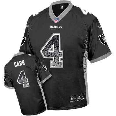 Nike Raiders #4 Derek Carr Black Men's Stitched NFL Elite Drift Fashion Jersey Nike Raiders #4 Derek Carr Black Men's Stitched NFL Elite Drift Fashion Jersey