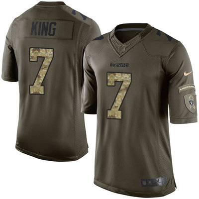 Nike Raiders #7 Marquette King Green Men's Stitched NFL Limited Salute to Service Jersey Nike Raiders #7 Marquette King Green Men's Stitched NFL Limited Salute to Service Jersey