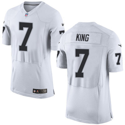 Nike Raiders #7 Marquette King White Men's Stitched NFL New Elite Jersey Nike Raiders #7 Marquette King White Men's Stitched NFL New Elite Jersey
