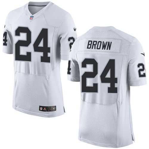 Nike Raiders #24 Willie Brown White Men's Stitched NFL New Elite Jersey Nike Raiders #24 Willie Brown White Men's Stitched NFL New Elite Jersey
