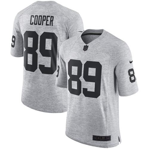 Nike Raiders #89 Amari Cooper Gray Men's Stitched NFL Limited Gridiron Gray II Jersey Nike Raiders #89 Amari Cooper Gray Men's Stitched NFL Limited Gridiron Gray II Jersey