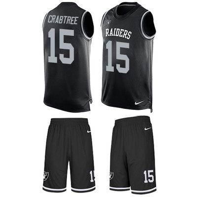 Nike Raiders #15 Michael Crabtree Black Team Color Men's Stitched NFL Limited Tank Top Suit Jersey Nike Raiders #15 Michael Crabtree Black Team Color Men's Stitched NFL Limited Tank Top Suit Jersey