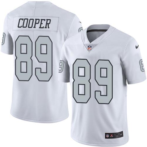 Nike Raiders #89 Amari Cooper White Men's Stitched NFL Limited Rush Jersey Nike Raiders #89 Amari Cooper White Men's Stitched NFL Limited Rush Jersey