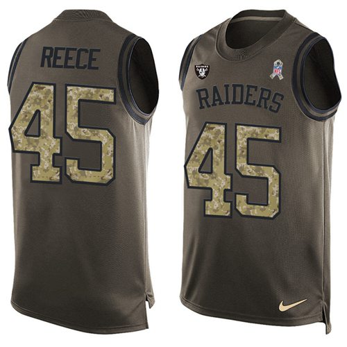 Nike Raiders #45 Marcel Reece Green Men's Stitched NFL Limited Salute To Service Tank Top Jersey Nike Raiders #45 Marcel Reece Green Men's Stitched NFL Limited Salute To Service Tank Top Jersey