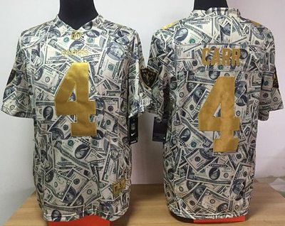 Nike Raiders #4 Derek Carr Dollar Fashion Men's Stitched NFL Elite Jersey Nike Raiders #4 Derek Carr Dollar Fashion Men's Stitched NFL Elite Jersey