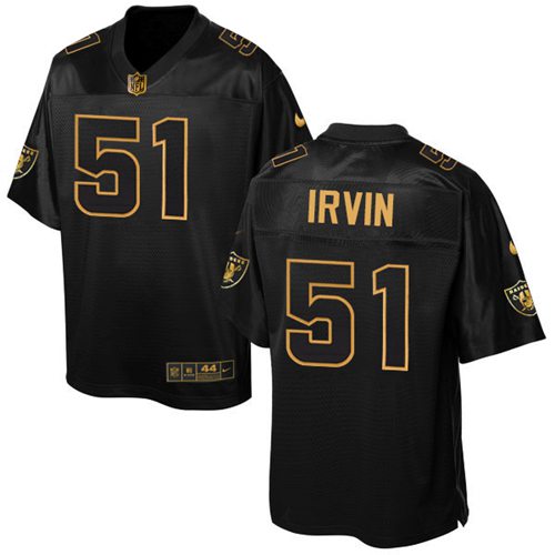 Nike Raiders #51 Bruce Irvin Black Men's Stitched NFL Elite Pro Line Gold Collection Jersey Nike Raiders #51 Bruce Irvin Black Men's Stitched NFL Elite Pro Line Gold Collection Jersey