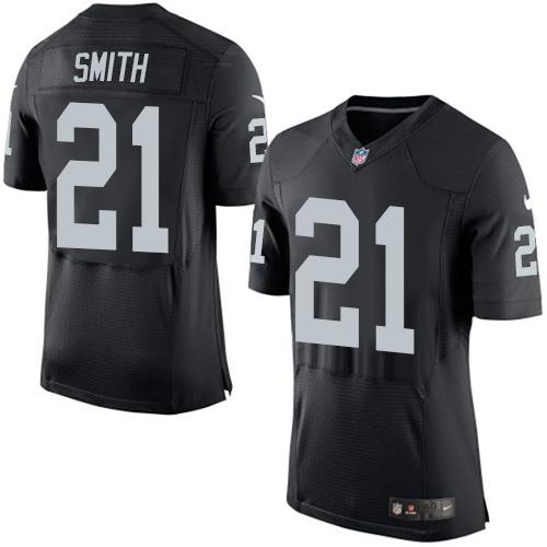 Nike Raiders #21 Sean Smith Black Team Color Men's Stitched NFL New Elite Jersey Nike Raiders #21 Sean Smith Black Team Color Men's Stitched NFL New Elite Jersey