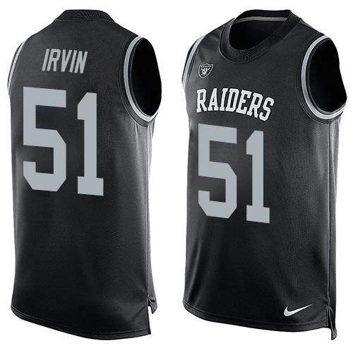 Nike Raiders #51 Bruce Irvin Black Team Color Men's Stitched NFL Limited Tank Top Jersey Nike Raiders #51 Bruce Irvin Black Team Color Men's Stitched NFL Limited Tank Top Jersey