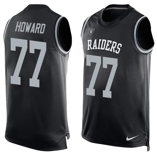 Nike Raiders #77 Austin Howard Black Team Color Men's Stitched NFL Limited Tank Top Jersey Nike Raiders #77 Austin Howard Black Team Color Men's Stitched NFL Limited Tank Top Jersey