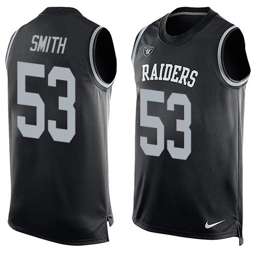 Nike Raiders #53 Malcolm Smith Black Team Color Men's Stitched NFL Limited Tank Top Jersey Nike Raiders #53 Malcolm Smith Black Team Color Men's Stitched NFL Limited Tank Top Jersey