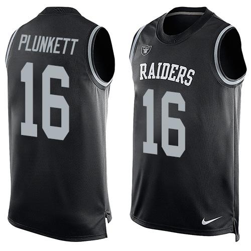 Nike Raiders #16 Jim Plunkett Black Team Color Men's Stitched NFL Limited Tank Top Jersey Nike Raiders #16 Jim Plunkett Black Team Color Men's Stitched NFL Limited Tank Top Jersey