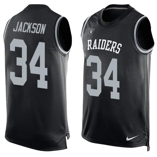 Nike Raiders #34 Bo Jackson Black Team Color Men's Stitched NFL Limited Tank Top Jersey Nike Raiders #34 Bo Jackson Black Team Color Men's Stitched NFL Limited Tank Top Jersey