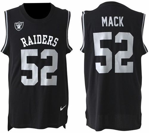 Nike Raiders #52 Khalil Mack Black Team Color Men's Stitched NFL Limited Tank Top Jersey Nike Raiders #52 Khalil Mack Black Team Color Men's Stitched NFL Limited Tank Top Jersey