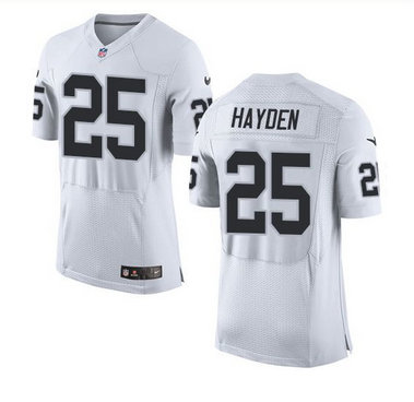 Nike Oakland Raiders #25 D.J. Hayden White Men's Stitched NFL New Elite Jersey Nike Oakland Raiders #25 D.J. Hayden White Men's Stitched NFL New Elite Jersey