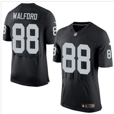 Nike Oakland Raiders #88 Clive Walford Black Team Color Men's Stitched NFL New Elite Jersey Nike Oakland Raiders #88 Clive Walford Black Team Color Men's Stitched NFL New Elite Jersey