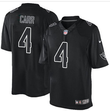 Nike Oakland Raiders #4 Derek Carr Black Men's Stitched NFL Impact Limited Jersey Nike Oakland Raiders #4 Derek Carr Black Men's Stitched NFL Impact Limited Jersey