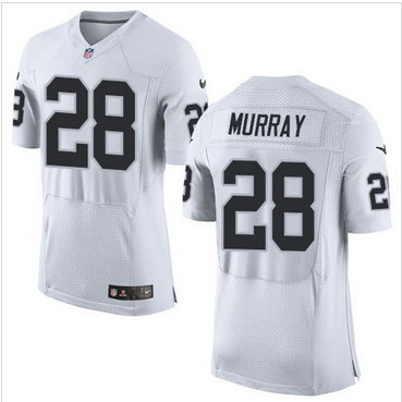 Nike Oakland Raiders #28 Latavius Murray White Men's Stitched NFL Elite Jersey Nike Oakland Raiders #28 Latavius Murray White Men's Stitched NFL Elite Jersey