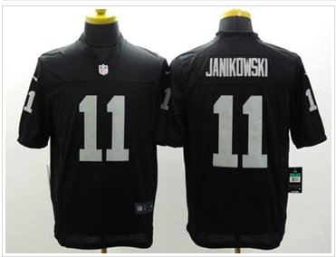 NEW Oakland Raiders #11 Sebastian Janikowski Black Team Color NFL Limited Jersey