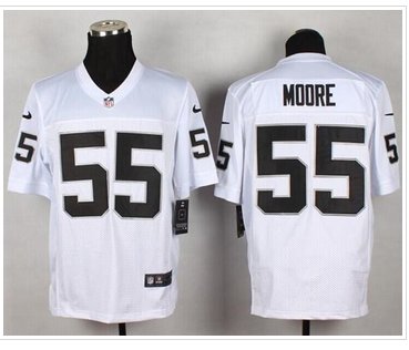 New Oakland Raiders #55 Sio Moore White NFL Elite Jersey