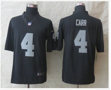 New Oakland Raiders 4 Carr Black Limited Jerseys