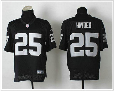 Oakland Raiders #25 D.J. Hayden Black Team Color NFL Elite Jersey