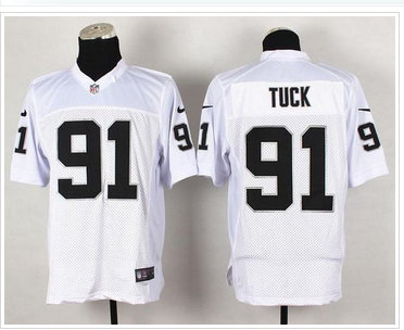 NEW Oakland Raiders #91 Justin Tuck White NFL Elite Jersey NEW Oakland Raiders #91 Justin Tuck White NFL Elite Jersey