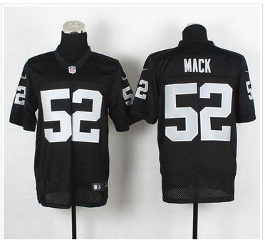 Oakland Raiders #52 Khalil Mack Black Team Color NFL Elite Jersey Oakland Raiders #52 Khalil Mack Black Team Color NFL Elite Jersey