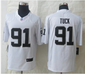 NEW Oakland Raiders #91 Justin Tuck White NFL Limited Jersey NEW Oakland Raiders #91 Justin Tuck White NFL Limited Jersey