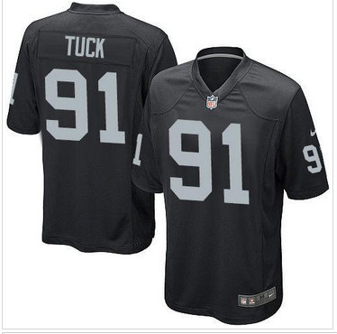 NEW Oakland Raiders #91 Justin Tuck Black NFL Game Jersey NEW Oakland Raiders #91 Justin Tuck Black NFL Game Jersey