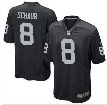 NEW Oakland Raiders #8 Matt Schaub Black NFL Game Jersey NEW Oakland Raiders #8 Matt Schaub Black NFL Game Jersey