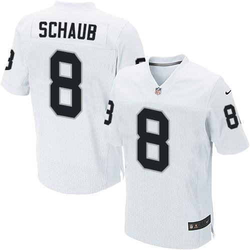 NEW Oakland Raiders #8 Matt Schaub White Team Color NFL Elite Jersey NEW Oakland Raiders #8 Matt Schaub White Team Color NFL Elite Jersey