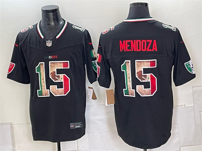 Men's Las Vegas Raiders #15 Fernando Mendoza Black F.U.S.E. Mexico Vapor Untouchable Limited Stitched Football Jersey