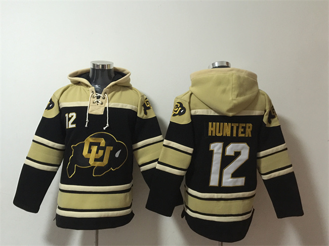 Men's Colorado Buffaloes #12 Travis Hunter Black Ageless Must-Have Lace-Up Pullover Hoodie Men's Colorado Buffaloes #12 Travis Hunter Black Ageless Must-Have Lace-Up Pullover Hoodie