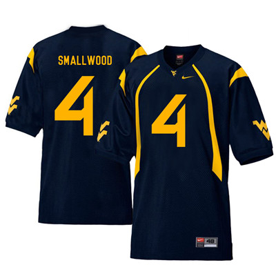 West Virginia Mountaineers 4 Wendell Smallwood Navy College Football Jersey West Virginia Mountaineers 4 Wendell Smallwood Navy College Football Jersey