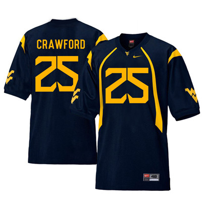 West Virginia Mountaineers 25 Justin Crawford Navy College Football Jersey West Virginia Mountaineers 25 Justin Crawford Navy College Football Jersey