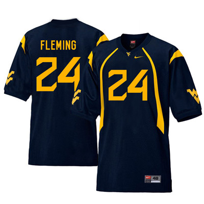West Virginia Mountaineers 24 Maurice Fleming Navy College Football Jersey West Virginia Mountaineers 24 Maurice Fleming Navy College Football Jersey
