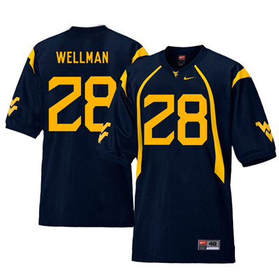 West Virginia Mountaineers 28 Elijah Wellman Navy College Football Jersey West Virginia Mountaineers 28 Elijah Wellman Navy College Football Jersey