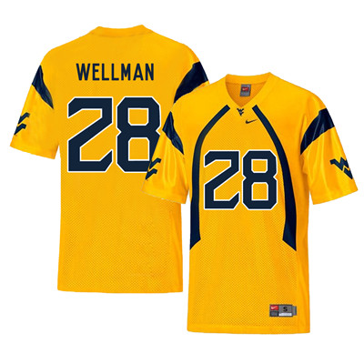 West Virginia Mountaineers 28 Elijah Wellman Gold College Football Jersey West Virginia Mountaineers 28 Elijah Wellman Gold College Football Jersey