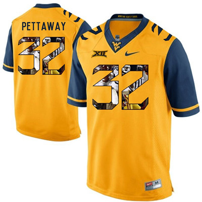 West Virginia Mountaineers Gold Martell Pettaway College Football Portrait Jersey West Virginia Mountaineers Gold Martell Pettaway College Football Portrait Jersey