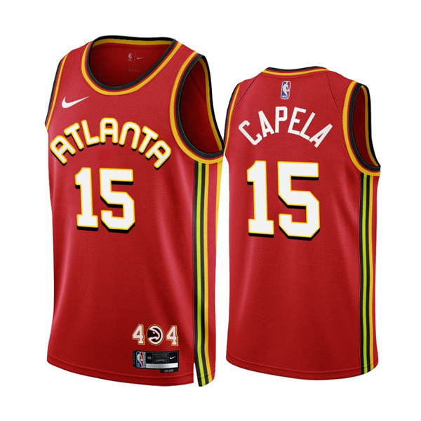 Men's Atlanta Hawks #15 Clint Capela 2022 23 Red Icon Edition Stitched Jersey Men's Atlanta Hawks #15 Clint Capela 2022 23 Red Icon Edition Stitched Jersey
