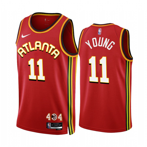 Men's Atlanta Hawks #11 Trae Young 2022 23 Red Icon Edition Stitched Jersey Men's Atlanta Hawks #11 Trae Young 2022 23 Red Icon Edition Stitched Jersey