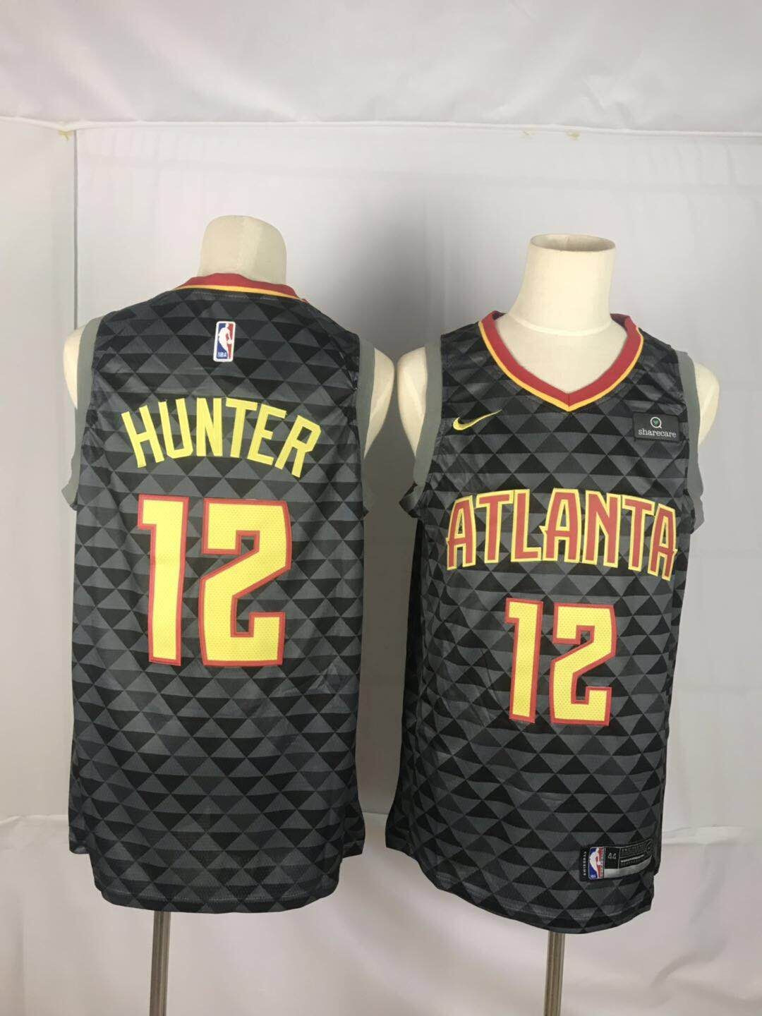 Hawks 12 De'Andre Hunter Black Nike Swingman Jersey Hawks 12 De'Andre Hunter Black Nike Swingman Jersey
